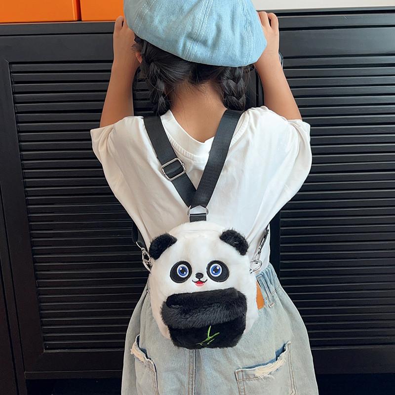 Panda Plush Cartoon Shoulder Bag Cute Little Girl Slung Shoulders Childlike