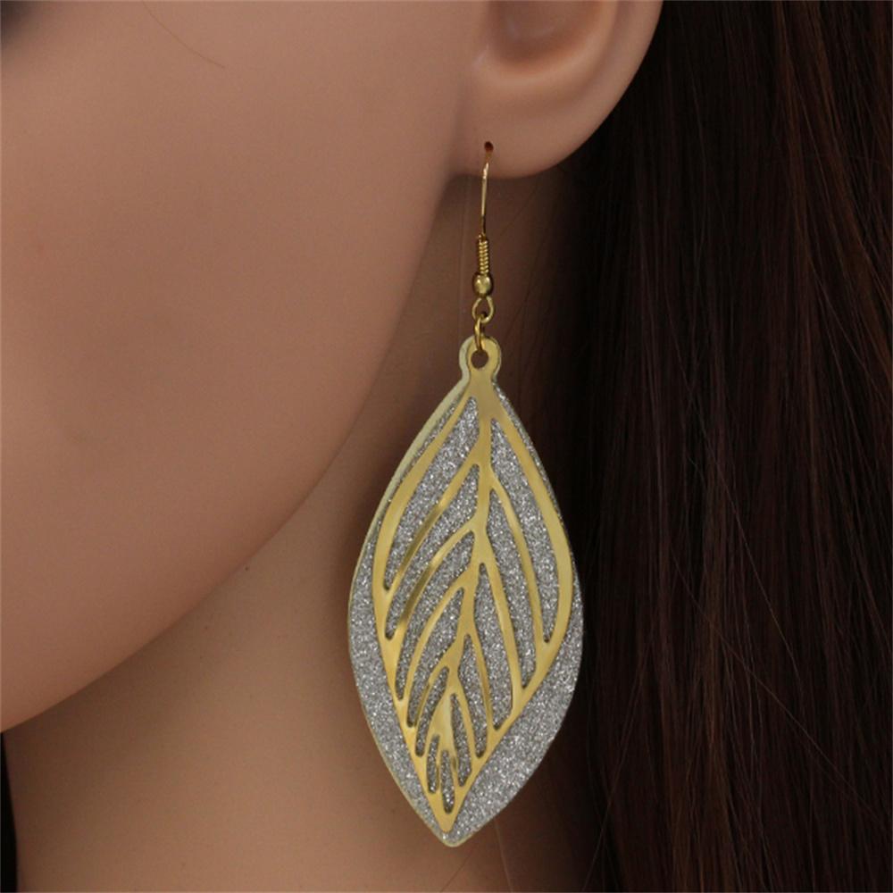 Punk  Big Leaf Shape Drop Earring Female Gold Color Plant Dangle Earrings for Women Punk Party Jewelry Gift 2025 E329