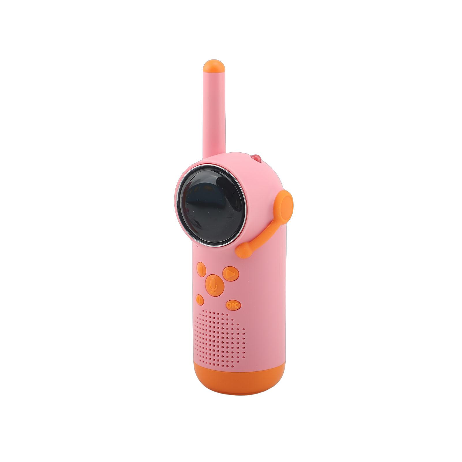 

1 Pair Wireless Kids Video Intercom USB Rechargeable Handheld Talker Intercom 48 Hours Playtime with LED Flashlight for розовый