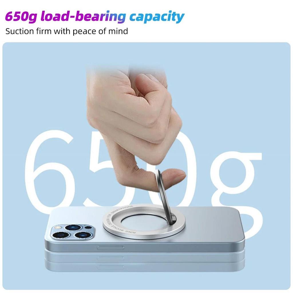 Magnetic for Magsafe Phone Holder Stand Mini Magnet Finger Ring Socket Cellphone Bracket for IPhone 16 15 14 13 12Pro/Max 5