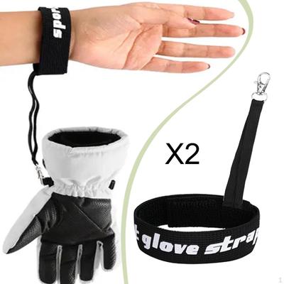 2 Pieces Ski Gloves Wrist Straps Glove Leashes Anti Loss, Elastic Handcuff Leashes,