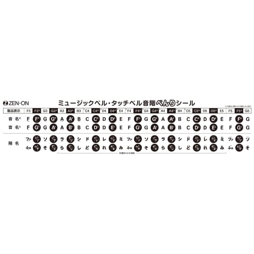 Zen-On Music Bells, Color Hand Type, 8-Note Set, CBR-8