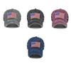 Cap Pure Cotton Washed Holes Five Pointed Star American Flag Summer