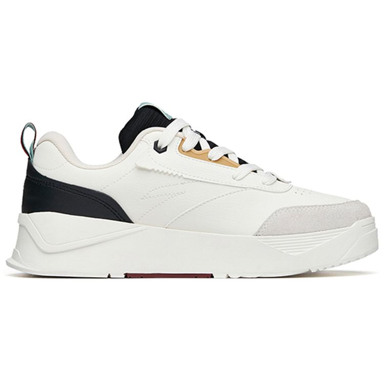 Anta Lightweight Low-Top Skate Shoes Men Sneakers White Black Yellow 912238081-5