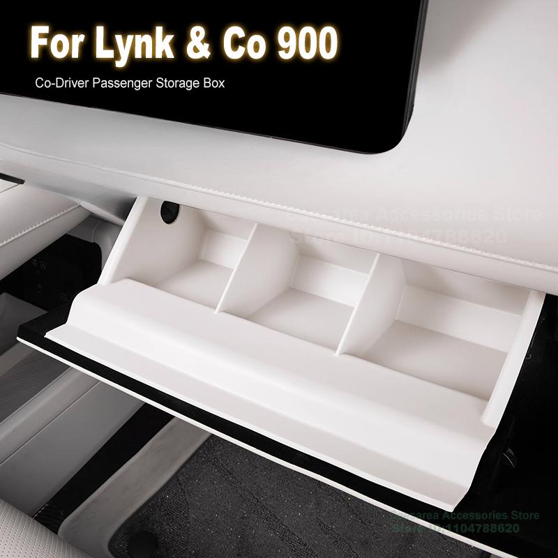 For Lynk & Co 900 Car Front Passenger Co-pilot Partition Glove Storage Box Interior Accessories Stowing Tidying