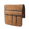 Large Cotton Linen Sofa Armrest Storage Bag for Remotes, Books, Candy, and Cosmetics