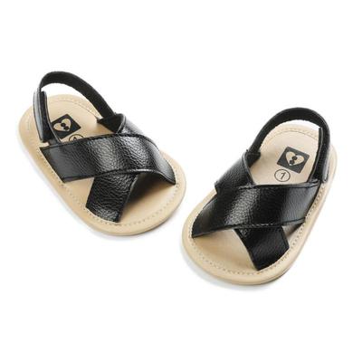Summer Baby Sandals Born Boy Girl Prewalker Infant Toddler PU Leather Non-slip Soft Sole Crib Shoes 0-18M