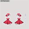 2D Flat Christmas Hat Skirt Dangling Earrings, Lightweight Acrylic Material,  Suitable for Women, Ideal for Party Gifts, Jewelry, and Christmas Gifts.