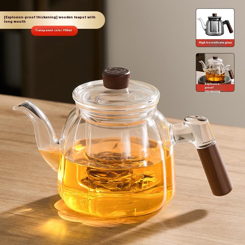 

GIANXI Стеклянный чайник для кипячения воды, отдельный чайник, фильтр для воды, ароматизированный чайный сервиз, прозрачный термостойкий чайник