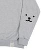 GRAVER [Unisex] Elbow Puppy Face Smile Sweatshirt_Gray/Black Logo