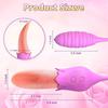 Dildo Realistic Soft Tongue Vibrator, Vbrating Rose Sex Toy for Women, Clit & Nipple Stimulator with 10 Vibration, Female Adult Sex Toys