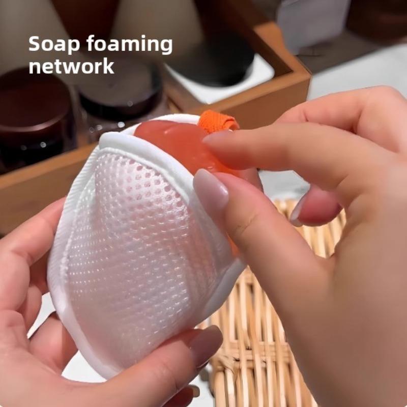 Sandwich Soap Double-Sided Facial Cleanser Foaming Net Bag