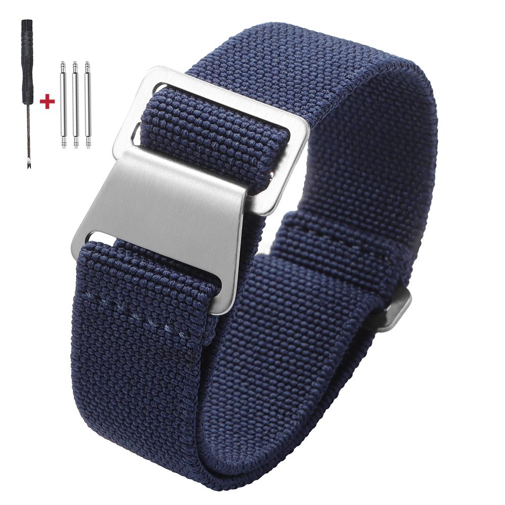 Französisches Militär Fallschirm Bequemes Elastisches Nylon Uhrenarmband 18mm 20mm 22mm für Seiko für Tudor für Rolex Armband Sportarmband
