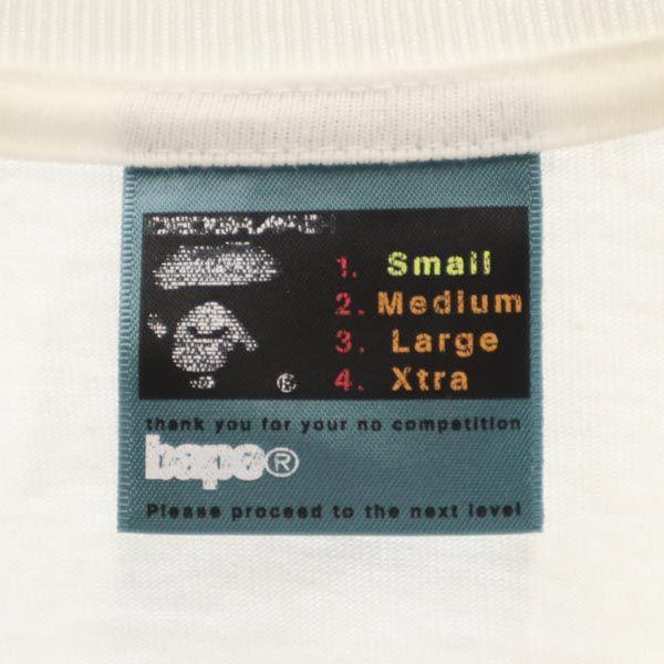 A Bathing Ape Made In Japan Print Short Sleeve T-shirt S White System Men's Used