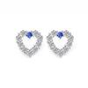 Flower Zircon Earrings, Pearl Studs, Ladies' Heart-shaped Geometric Set with Zirconia Gemstone Accessories Earrings