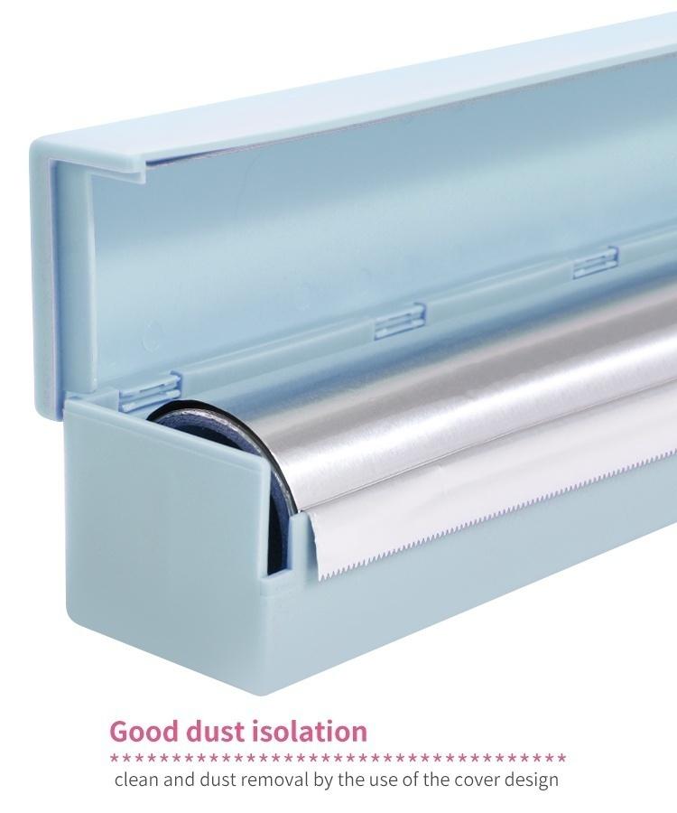 Kitchen Tool Plastic Food Wrap Cling Film Dispenser Aluminum Foil Wax Paper Cutter Cutting Box LS