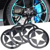 4PCS Five-pointed Star Emblem Car Wheel Center Hub Caps Decor Stickers for Jeep Ranegade Wrangler Patriot Grand Cherokee Compass