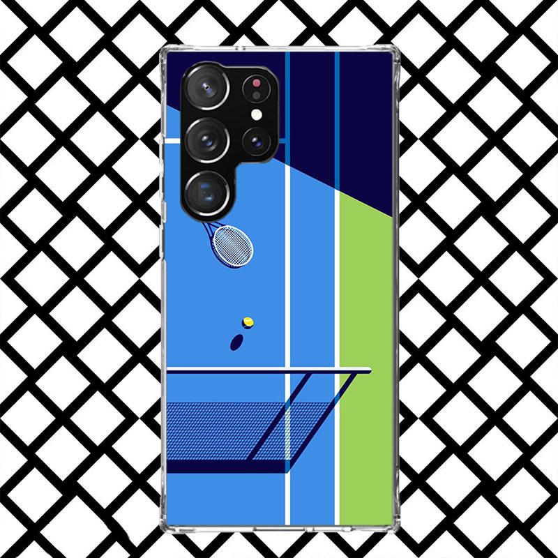 Tennis Sport Phone Case for Samsung Galaxy S26 S25 Edge S24 S23 Ultra S22 Plus S21 FE S20 + Soft Cover Print Fundas Galaxy S25 S