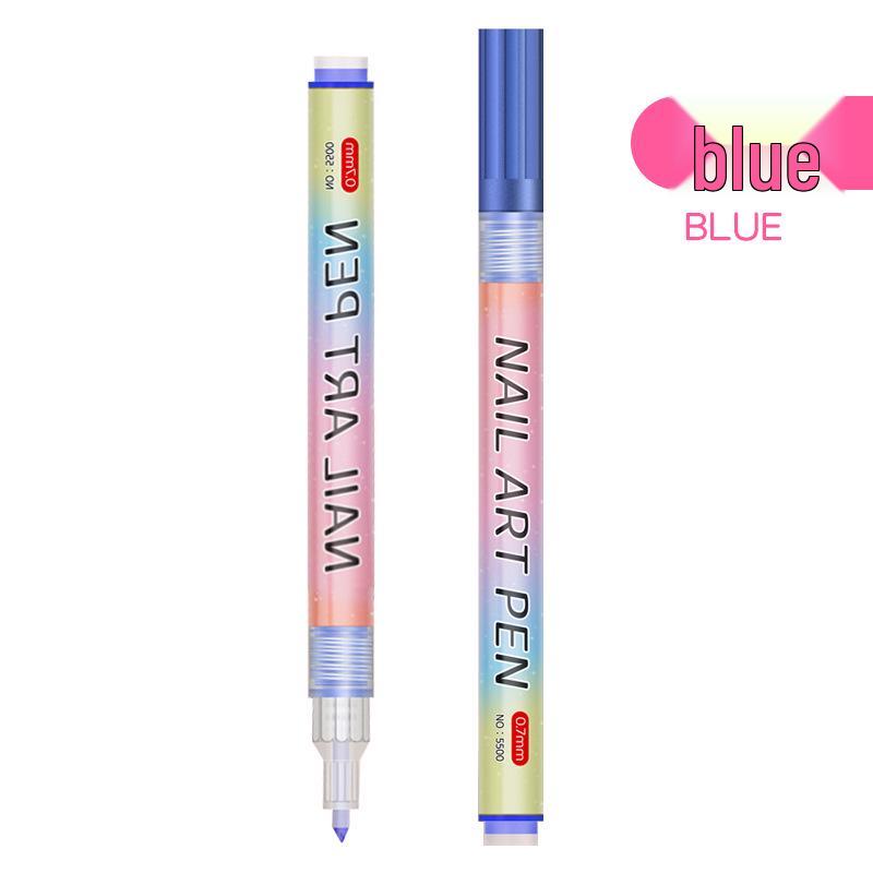 12-Color Acrylic Nail Art Marker Set - Quick-Drying, Nail Salon Painting & DIY Flower Liner Pen.