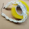 Collana alla clavicola alla moda, multi-strato, tessuta a mano, con perle, transfrontaliera