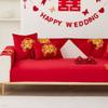 Festive Red Sofa Cushion Four Seasons Universal Wedding and Wedding Room Decorations Arrangement Cover Towel Wedding Non-Slip Cover Cover