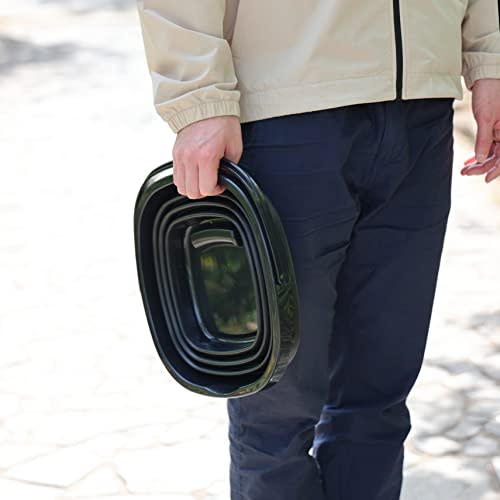 Captain Stag (CAPTAIN STAG) Folding Bucket, Folding Soft Bucket, Compact Storage, Black, UW-1532