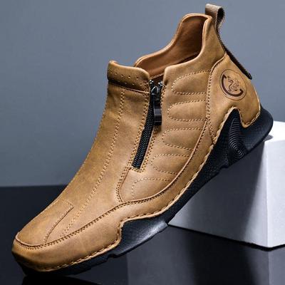 Botas Martin Talla Grande para Hombre: Botines con Cremallera para Otoño/Invierno—Calzado Casual para Exteriores y Trabajo