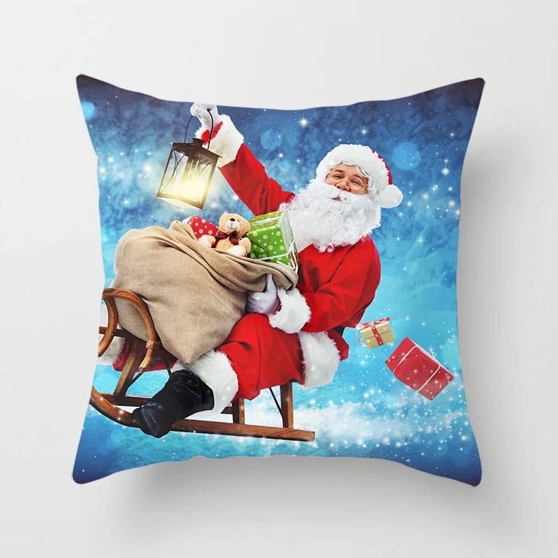 Santa Claus Christmas Pillow Set Sofa Gift Home Decoration Pillow Case Christmas Gift Pillow Case