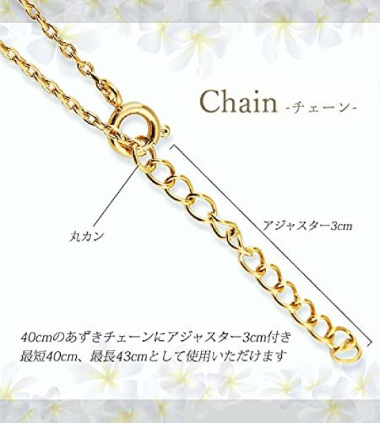 Hawaiian Jewelry Necklace, Stainless Steel, V-Cut, Plumeria Scroll Design, Silver, Rose Gold, Yellow Gold, Women's Accessory Pendant [Rose Gold]