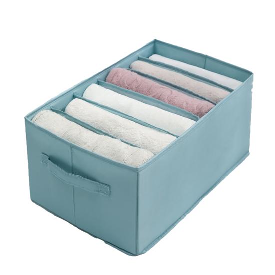 

Ящик для хранения, многоразовая ткань Оксфорд, складные джинсы, свитера, органайзер для одежды, товары для дома 6Grid синий