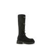 Frosted Cowhide But Knee Boots for Women's New Adjustable British Style Oversized Leg Circumference High Tube Legs Fine Boots for Women