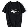 Summer T Shirt Short Sleeve Cotton Print Mi-8 Helicopter T-Shirt Casual Shirt Cool Tees Tops Streetwear Cotton Oversize