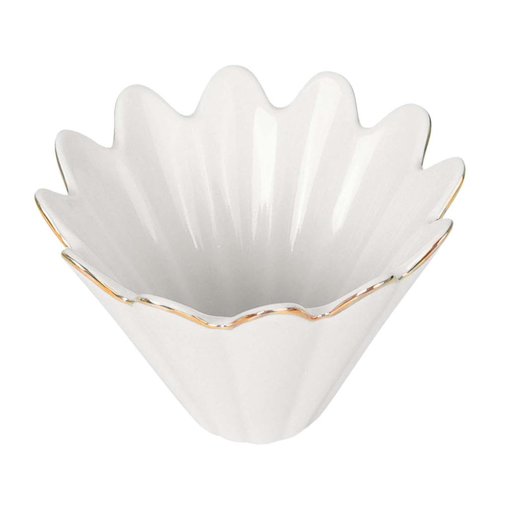 Cone Brewer Reusable Paperless Coffee Filter Cup for office Household white 102mmx80mm