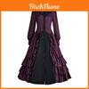 Abito Ruffled Medievale Gotico Vintage Costume Cosplay Per Eventi A Tema