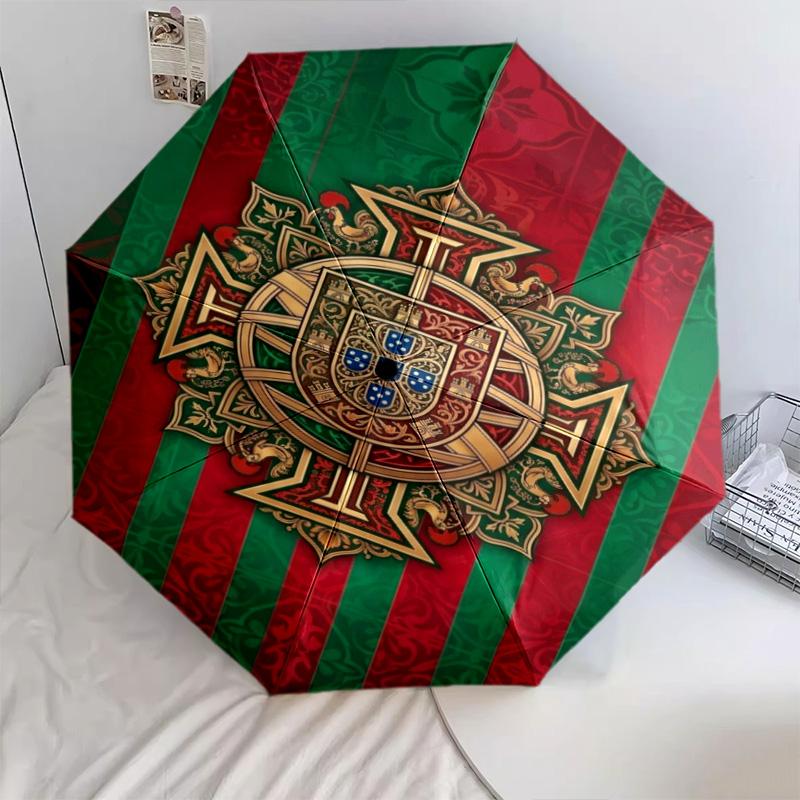 Royal Emblem Fabric Folding umbrella Portable durable Sun umbrella Gift light