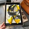 Satin high-end tied hair long silk scarf headband elegant and simple versatile hair band headband streamer hair accessories women's tied bag
