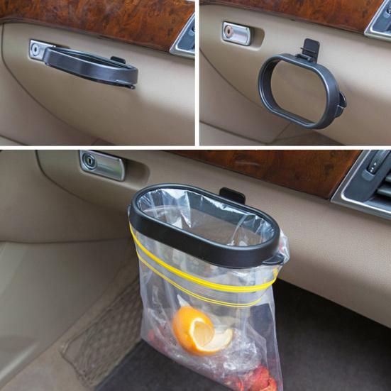 Self Adhesive Vehicle Auto Car Trash Holder Garbage Bag Rubbish Bin Hanging Rack
