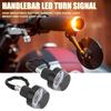 12V LED Motorrad Lenkerendblinker Weiß/Gelb Blinkendes Griffstück Blinker Seitenmarkierungsleuchte für Motorräder