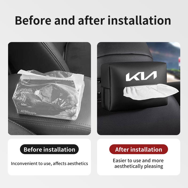 Car Seat Back Tissue Box Paper Center Console Armrest Box Auto Accessories For KIA Ceed Sportage Rio K5 K2 Optima Cerato Venga kcwx20