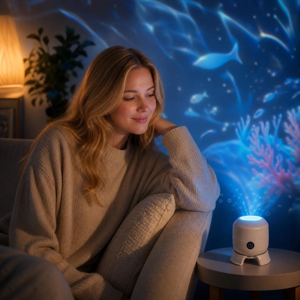 10cm Rechargeable Projector Light With, Snowflake, Christmas and Sports Patterns - Night Light for Home Decoration