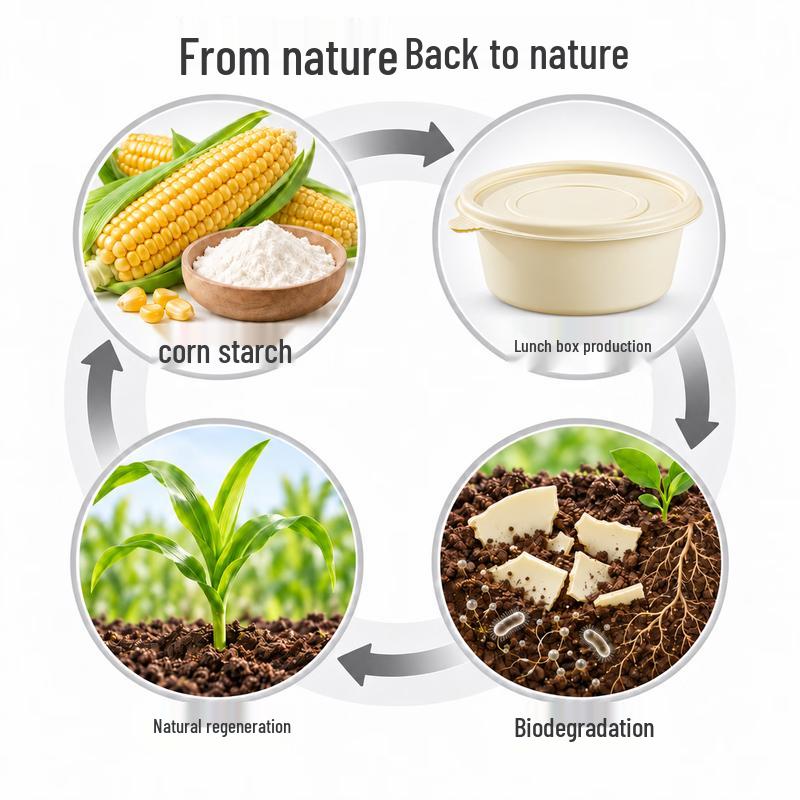 Eco-Friendly Corn Starch Disposable Round Bowls