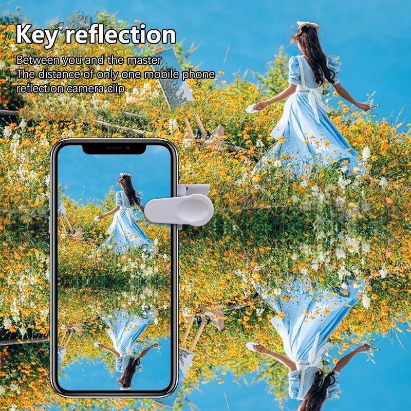 Sky Mirror Mobile Phone Reflection Shooting Clip Adjustable Angle Mirror Clip Outdoor Travel Phone Reflector Shooting Artifact