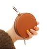 Solid Round Mini Wallet Women Portable Coin Bag Men Cosmetic Bag Multi-functional Student Coin Purse Keyring