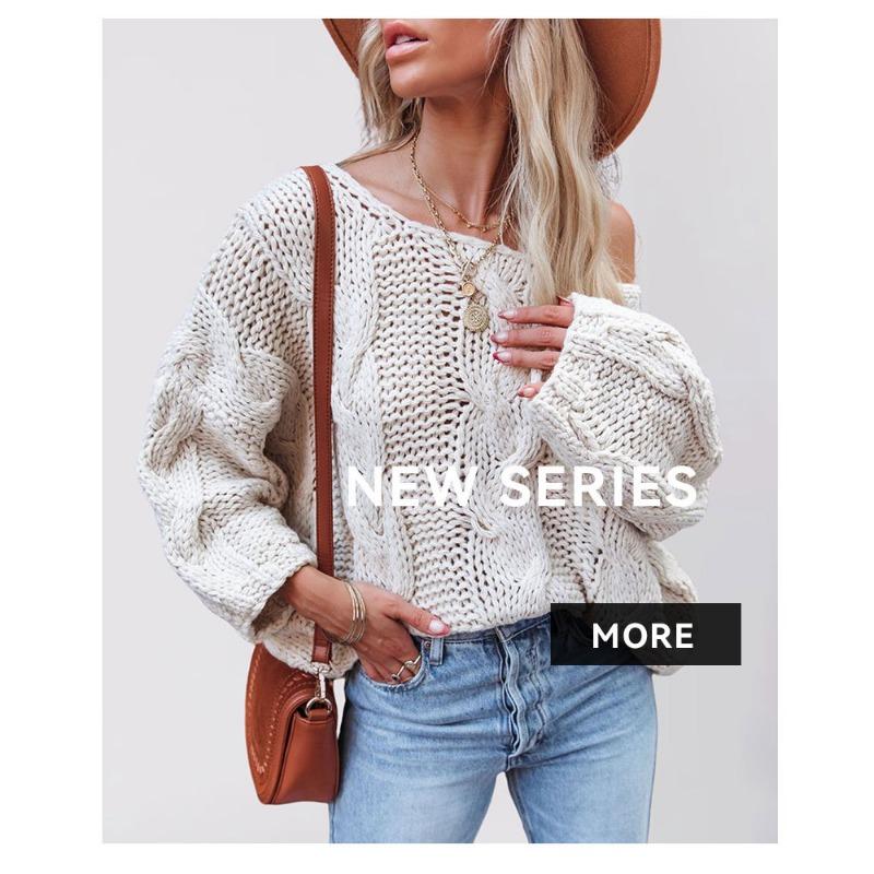 Women S One Shoulder Pullover Loose Fit Street Style Sweater