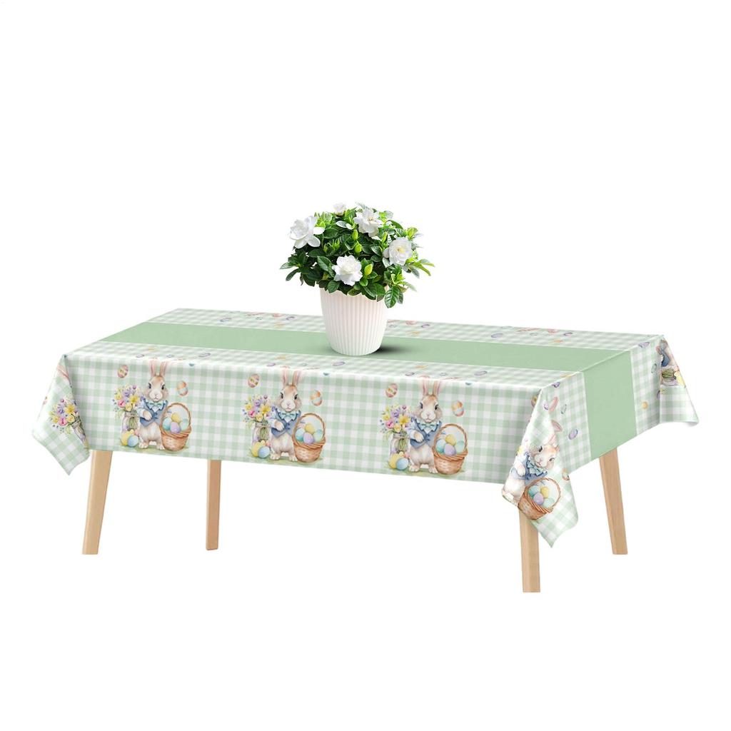 Rectangle Easter Tablecloth Waterproof Table Cover Rectangle Table Cover Decorations For Picnic Restaurant Kitchen Dining Room
