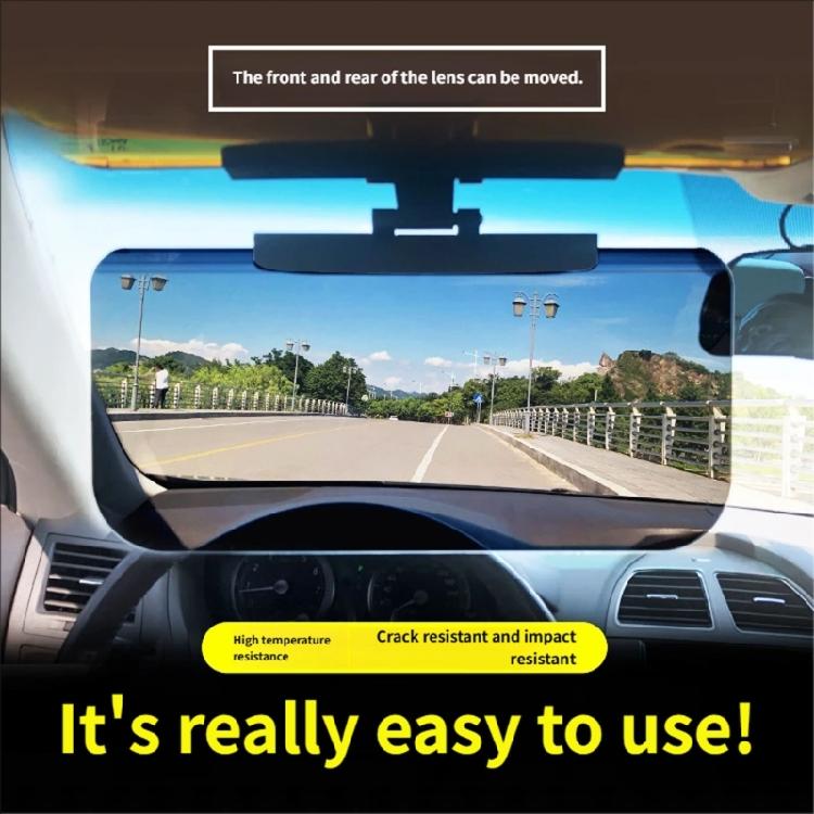 Easy Install Universal Shatterproof Anti Glares Visors 180 Degree Adjustable Fit SUV Truck Cars High Clear Lens Compacte