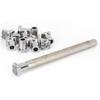 12Pcs Stamping Punch Tool Leather Craft Alloy Steel DIY Vegetable Leather Stamper 1Pc Handle(Twelve