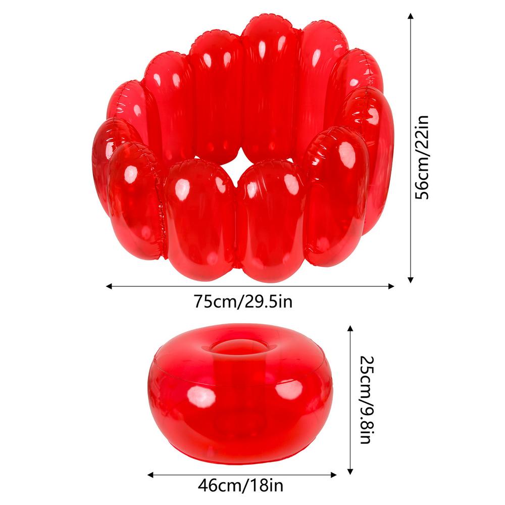 

Надувной диван Портативный надувной диван-мешок для сидения Надувной диван для улицы для во время игр, вечеринок, для гостиной, для уличных посиделок красный