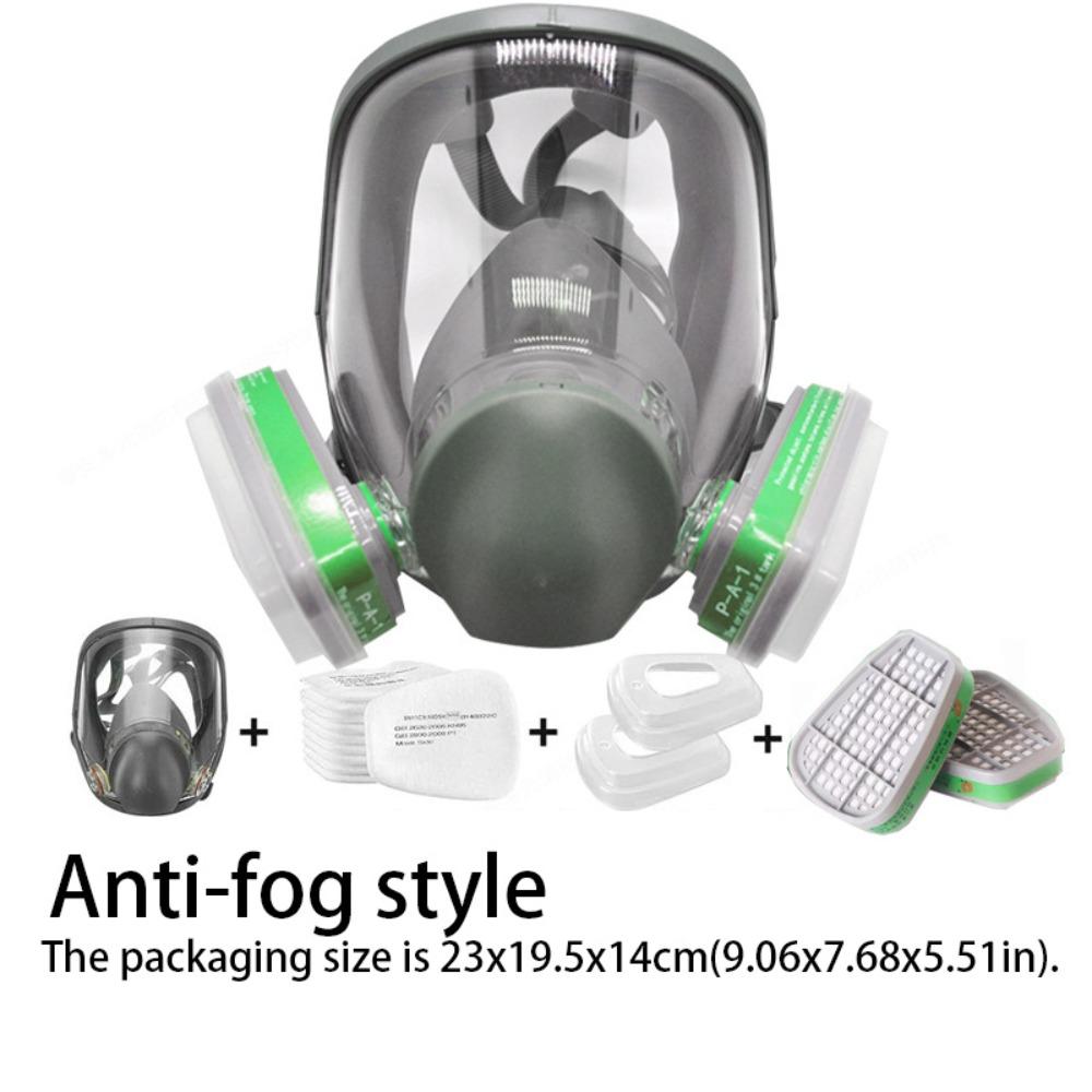 

Large View Spray Paint Respirator 7 In 1 Set Safety Work Mask Full Face Mask Painting Work зелёный