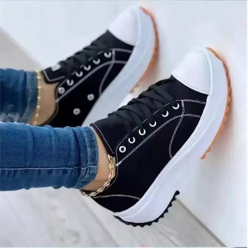 Luxury Designer New Women's Platform Sneakers Women's Canvas Breathable Tennis Shoes Women's Fashion Comfortable Casual Sneakers